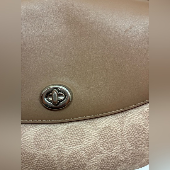 Coach Cassie Signature Coated Canvas & Calfskin Leather Crossbody Bag